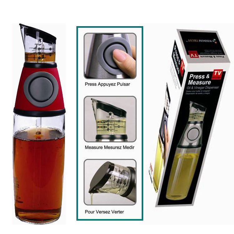 Bouteille en Verre Mesurable de 500ml pour Huile - Ustensiles de Cuisine