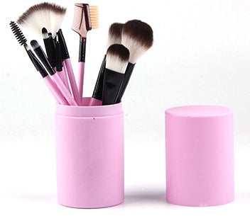Set de 12 Pinceaux de Maquillage : Blush, Fard à Paupières, Mascara, Highlighter