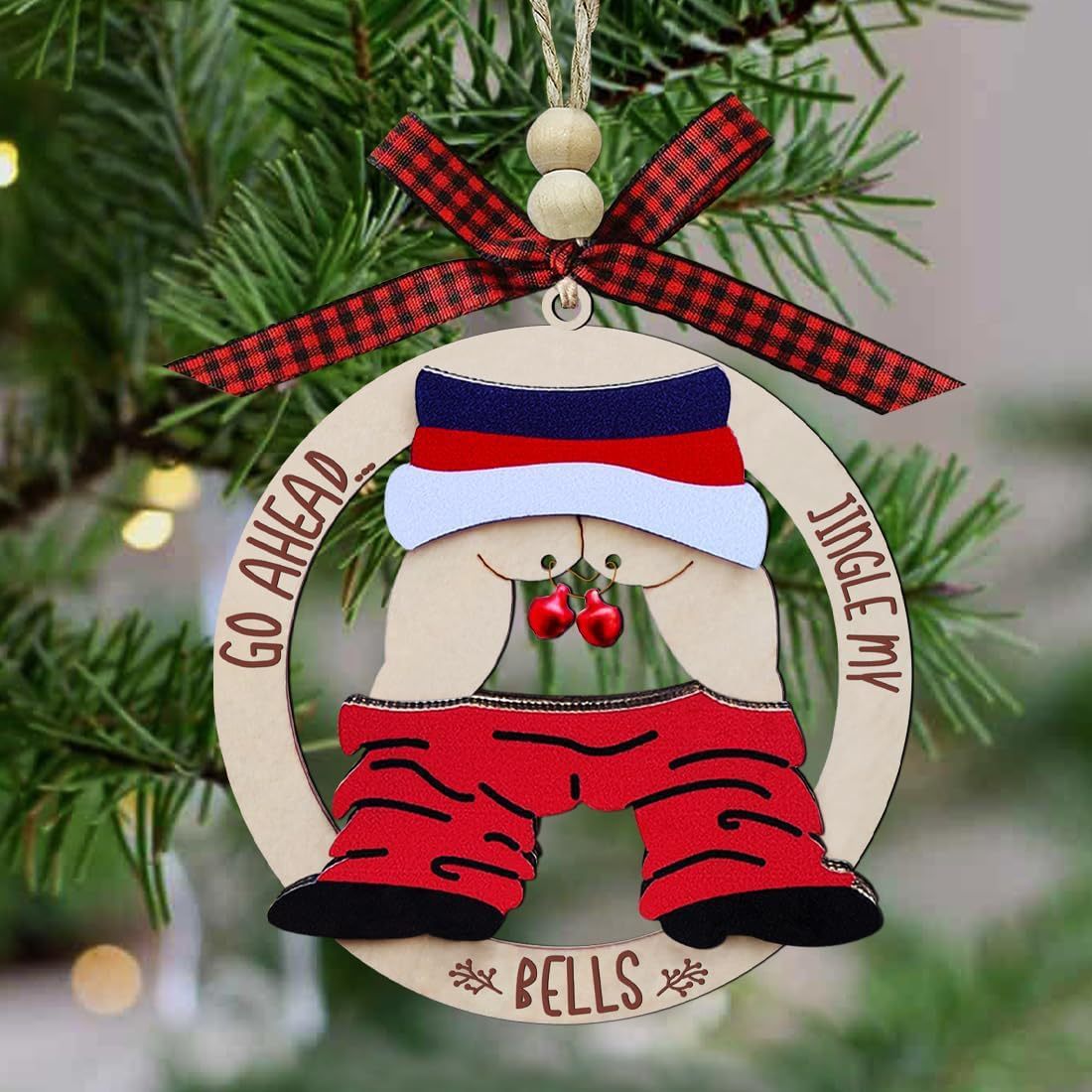 Pendentif en Bois de Cloche pour Décoration de Noël