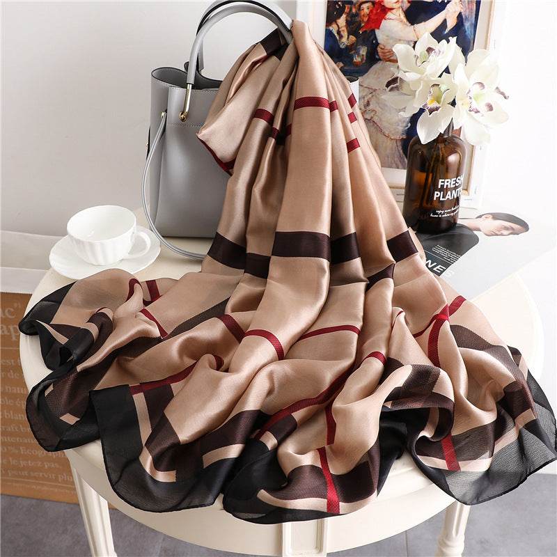 Foulard en Soie Géométrique - Allomarc.com