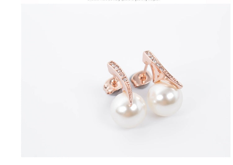 Ensemble de Bijoux Créatifs Collier et Boucles d'Oreilles en Perles pour Mariage