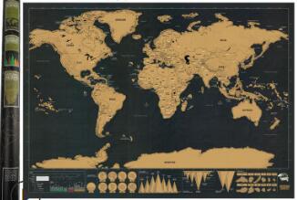 Affiche du Monde à Gratter Personnalisée en Noir - Édition Deluxe