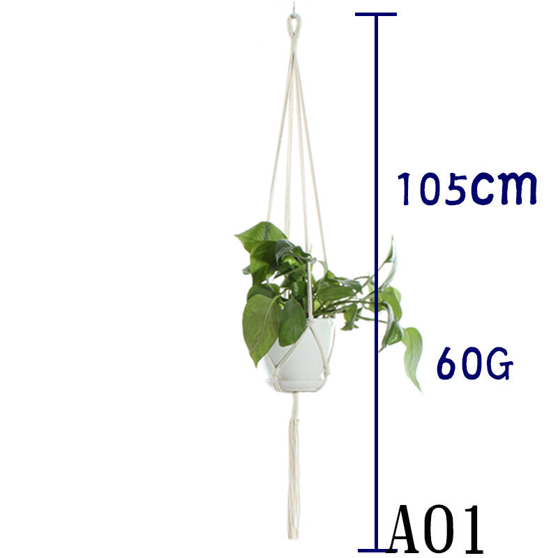 Suspension de Plantes en Coton Beige