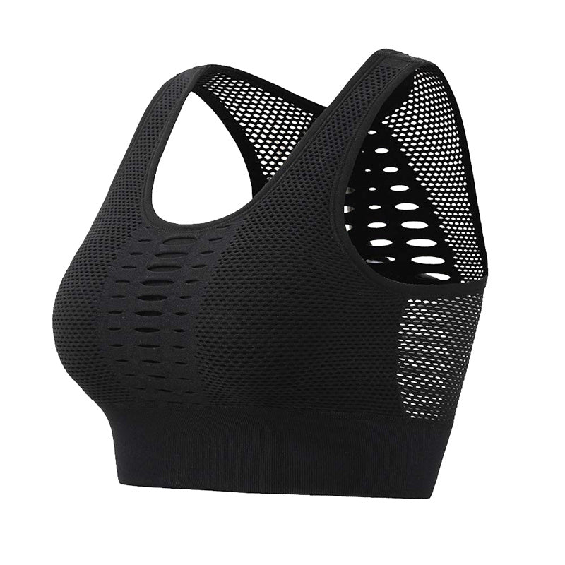 Brassière de Sport Sexy en Maille Respirante pour Femme