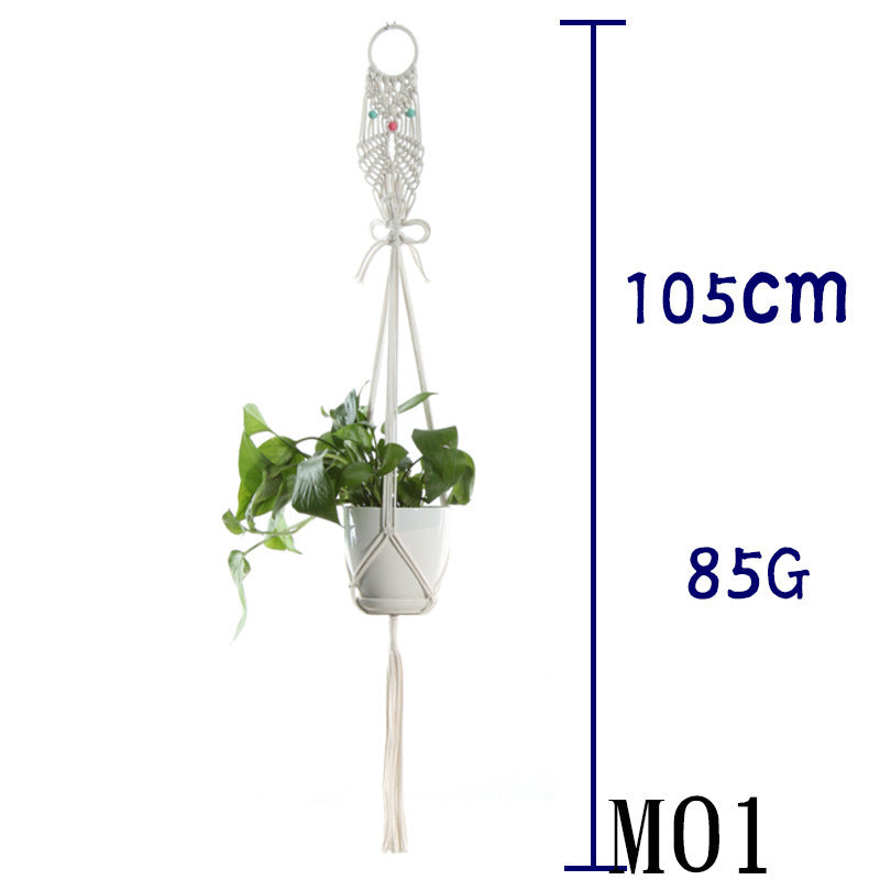 Suspension de Plantes en Coton Beige