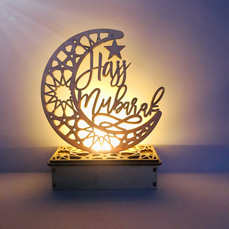 Décoration LED en Bois DIY pour Éid Mubarak - Palais Islamique