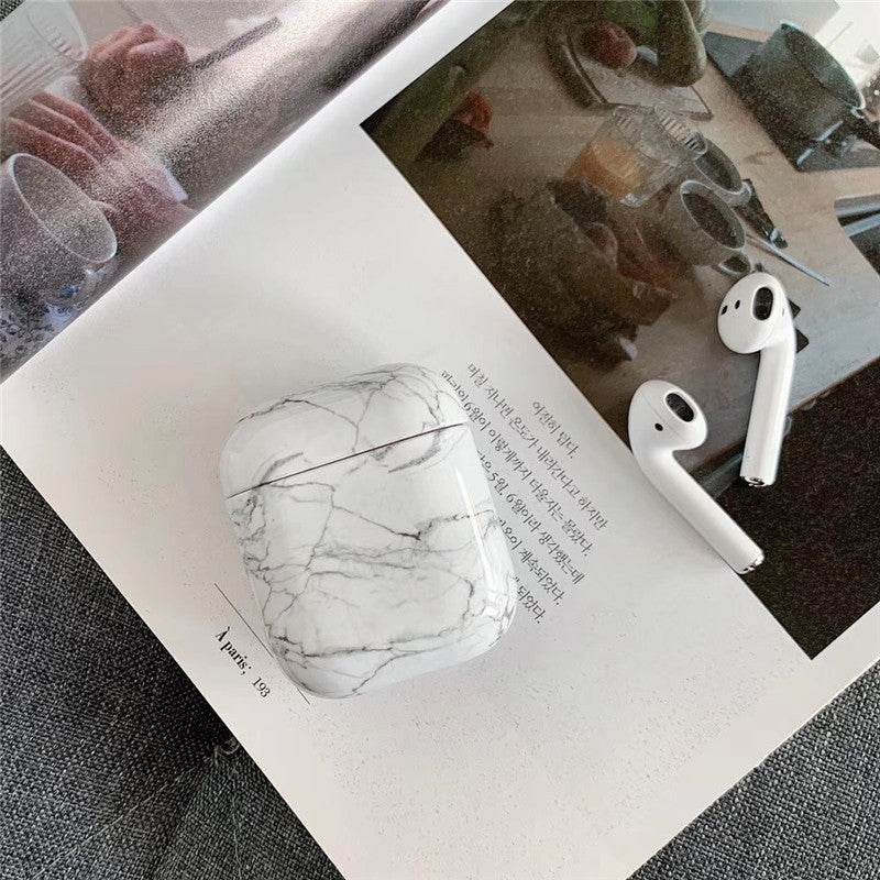Coque Marbre Blanc Compatible avec AirPods - Allomarc.com