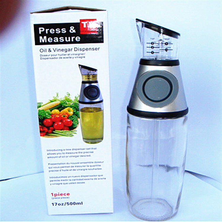Bouteille en Verre Mesurable de 500ml pour Huile - Ustensiles de Cuisine