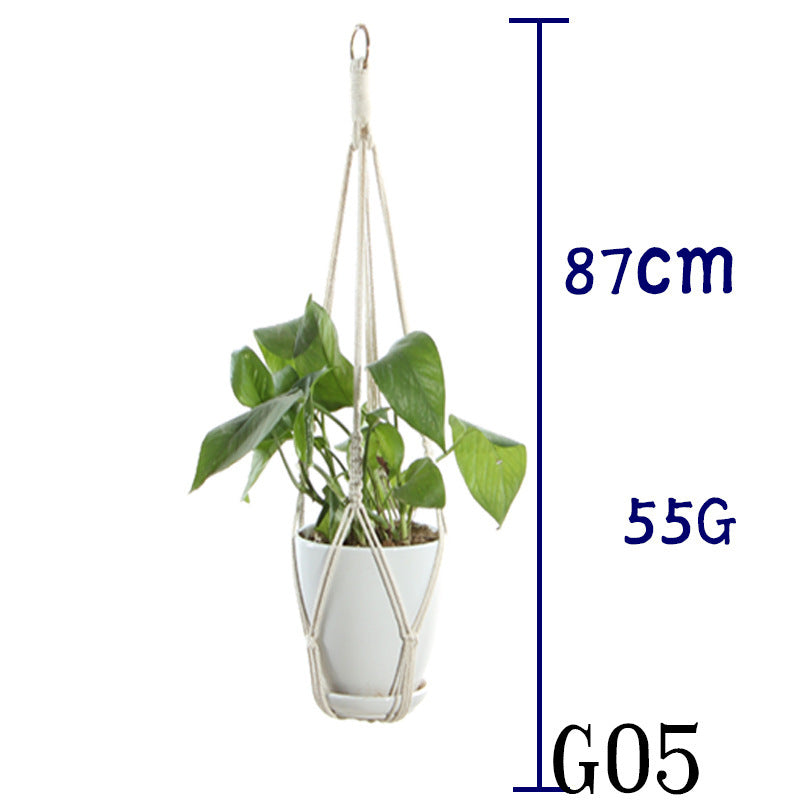 Suspension de Plantes en Coton Beige