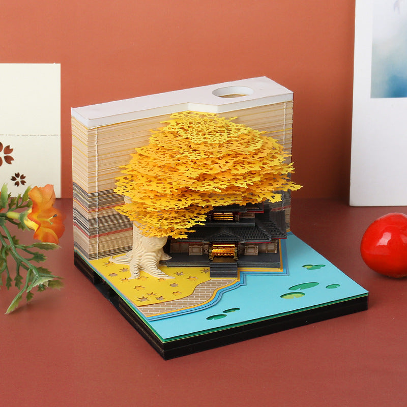 Carnet Mémo 3D Fleurs En Papier Sculpté