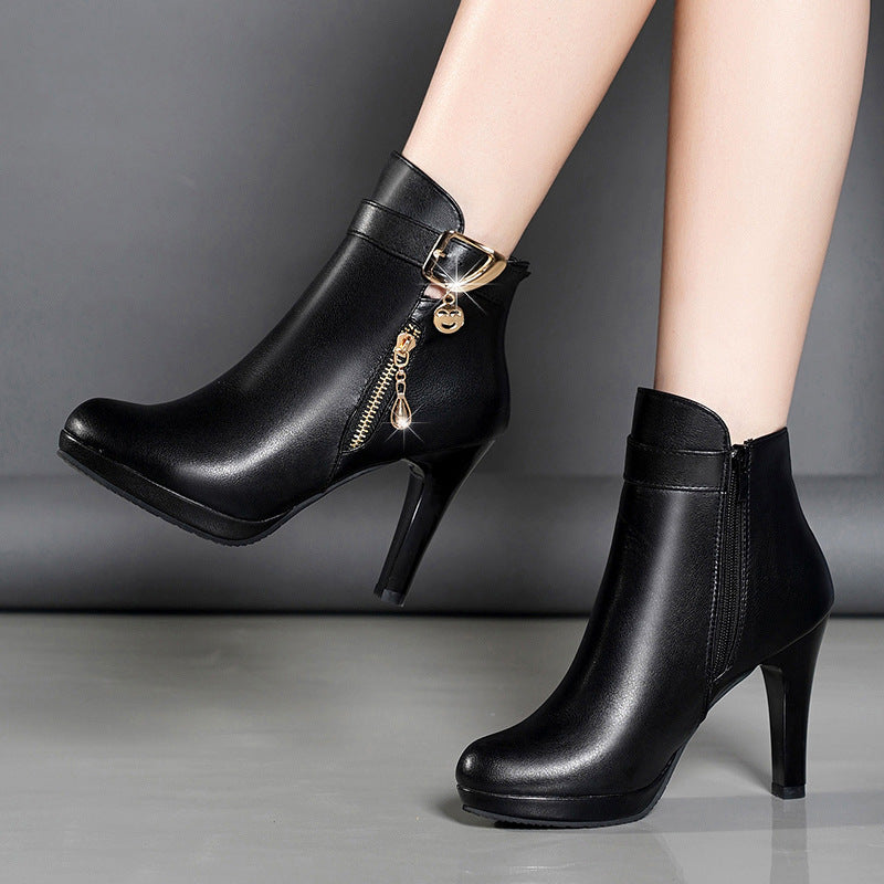 Bottes en Cuir pour Femmes - Automne Élégant