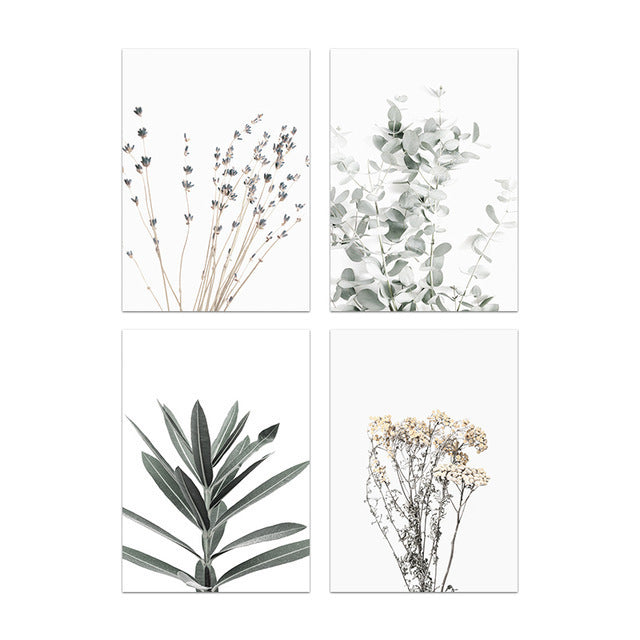 Toile de Décoration de Plantes Nordiques