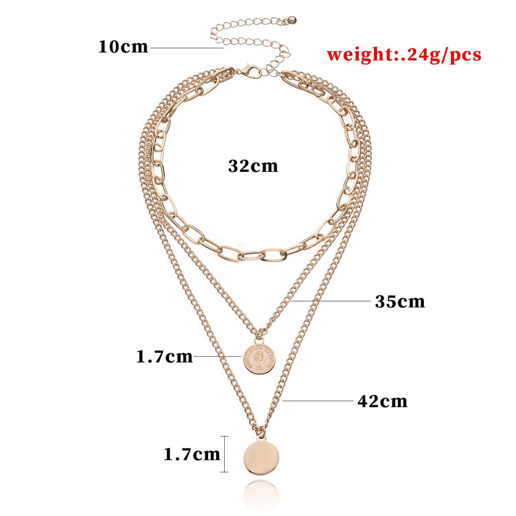 Collier Pendentif Rond Géométrique en Beauté