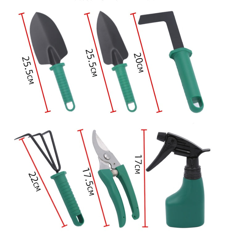 Ensemble de dix outils de jardinage