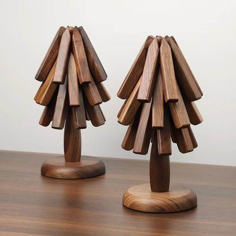 Decoration en Bois Massif Noyer - Tapis Thermique Anti-Brûlure - Allomarc.com