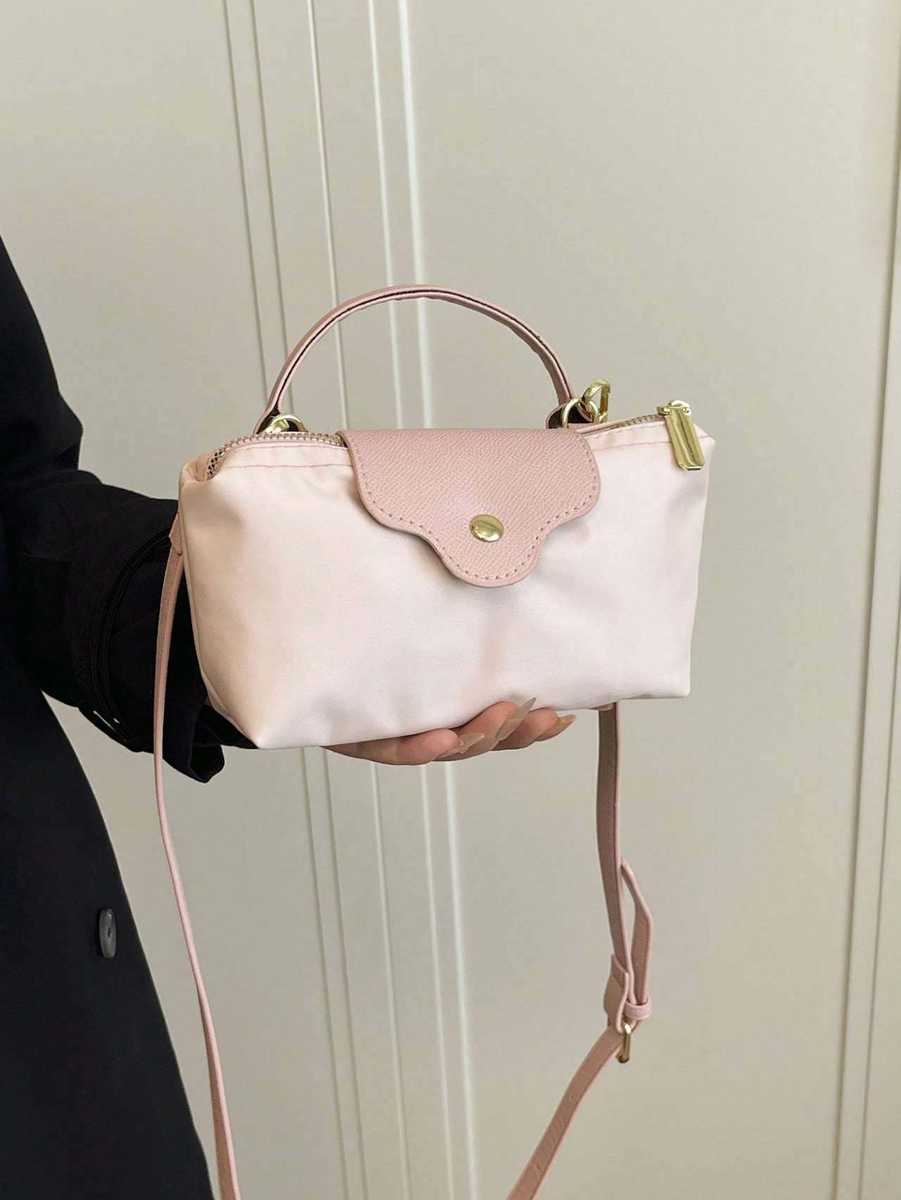 Sac à main femme tendance en couleur unie - Sac bandoulière polyvalent