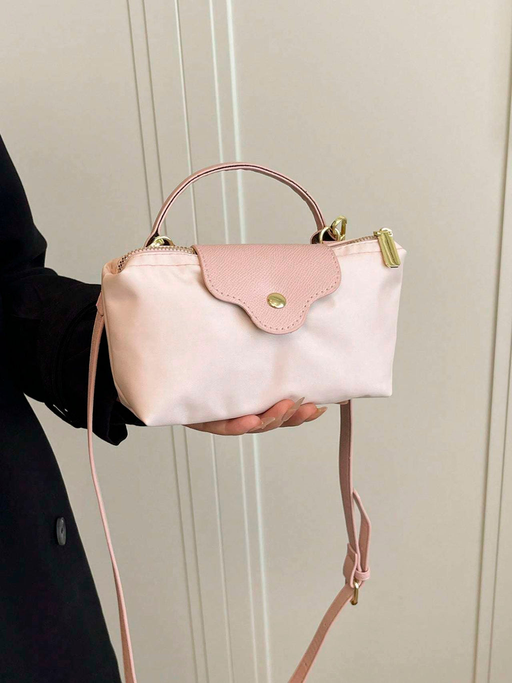 Sac à main femme tendance en couleur unie - Sac bandoulière polyvalent