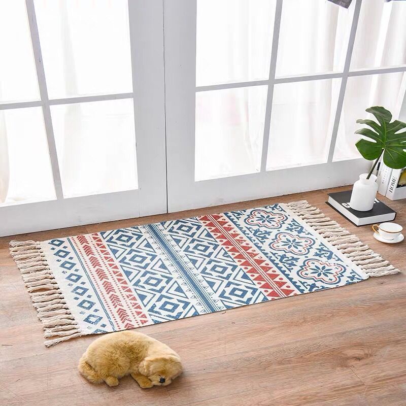 Tapis en Lin et Coton au Style Scandinave