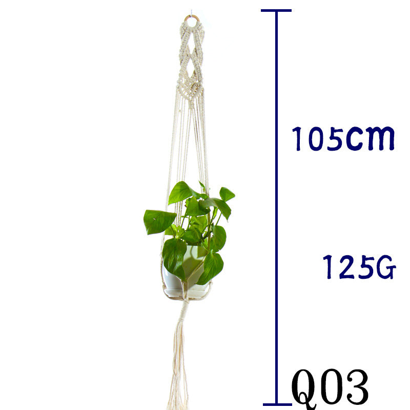 Suspension de Plantes en Coton Beige