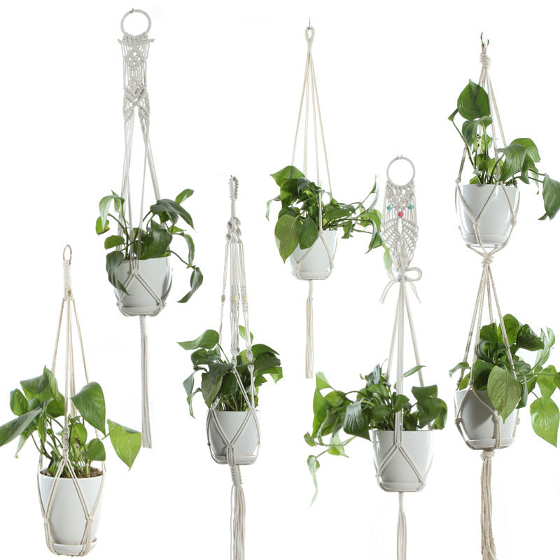 Suspension de Plantes en Coton Beige