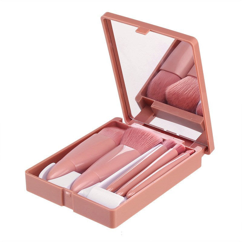 Set de 5 Pinceaux de Maquillage - Outils Cosmétiques pour Poudres, Fards à Paupières, Fond de Teint et Blush
