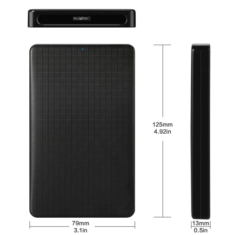 Boîtier de Disque Dur Mobile USB3.0 au Motif Quadrillé