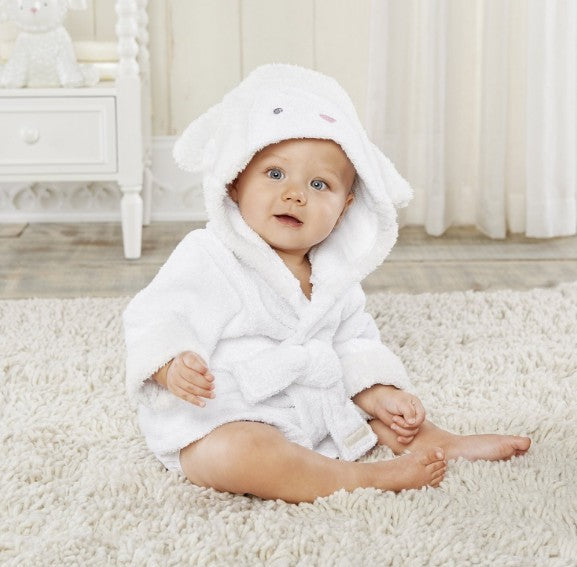Serviettes de bain et peignoirs à capuche pour bébé avec motifs d'animaux mignons en coton