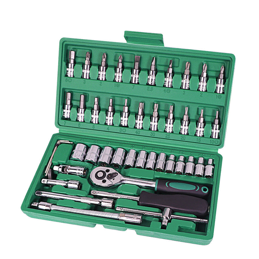 Set de clés à douilles 46 pièces - Outils de réparation automobile