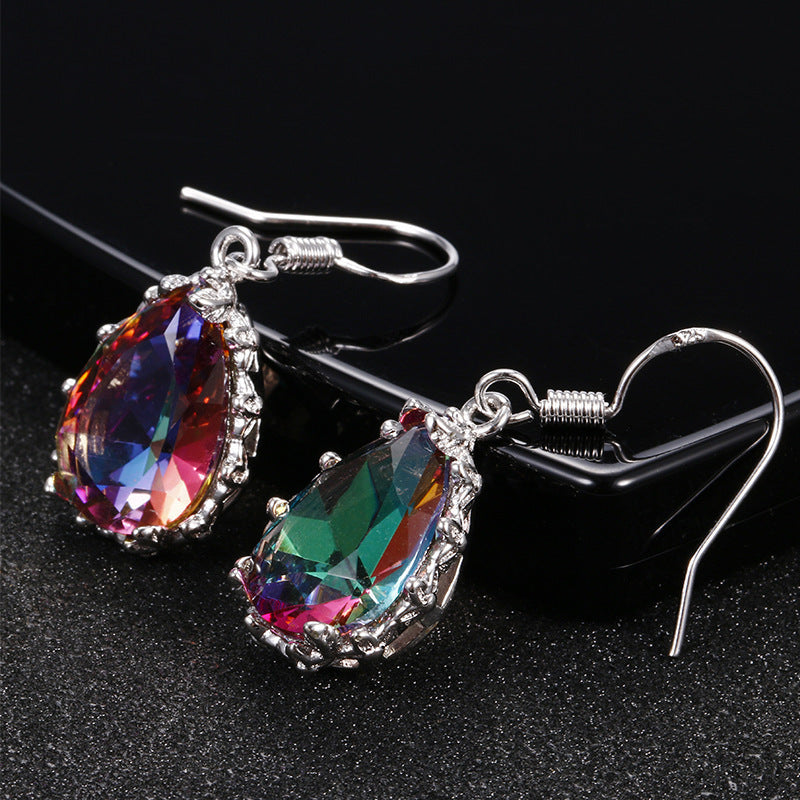 Boucles d'oreilles à clou Colorées avec Diamants
