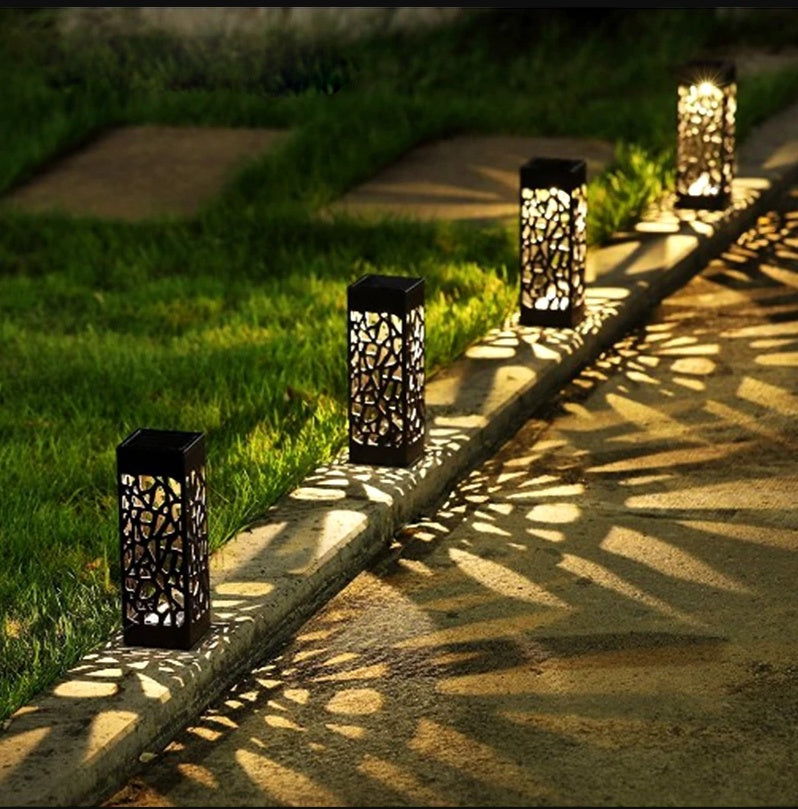 Lampes de Cheminée Solaires pour Jardin - Lanternes Décoratives Étanches