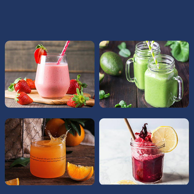 Mini Mixeur Portable 6 Lames - Blender à USB pour Smoothies et Sucres de Fruits
