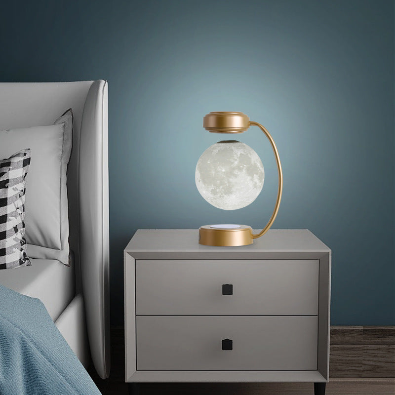 Lampe de Lévitation Magnétique Créative - Lune pour Table de Nuit