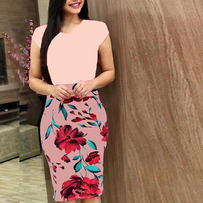 Robe Midi Imprimée pour Bureau - Grande Taille Femme