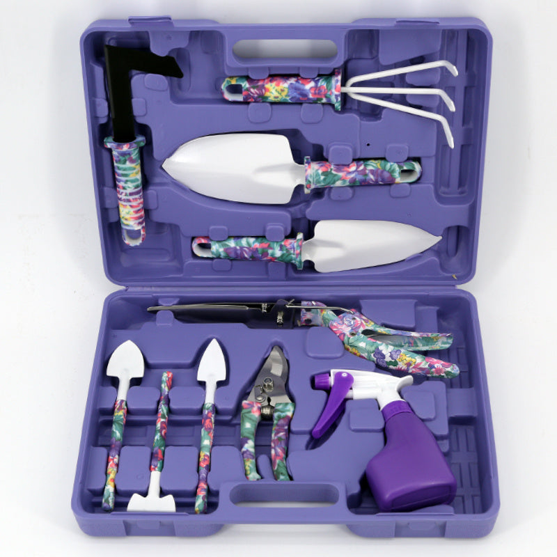 Ensemble de dix outils de jardinage