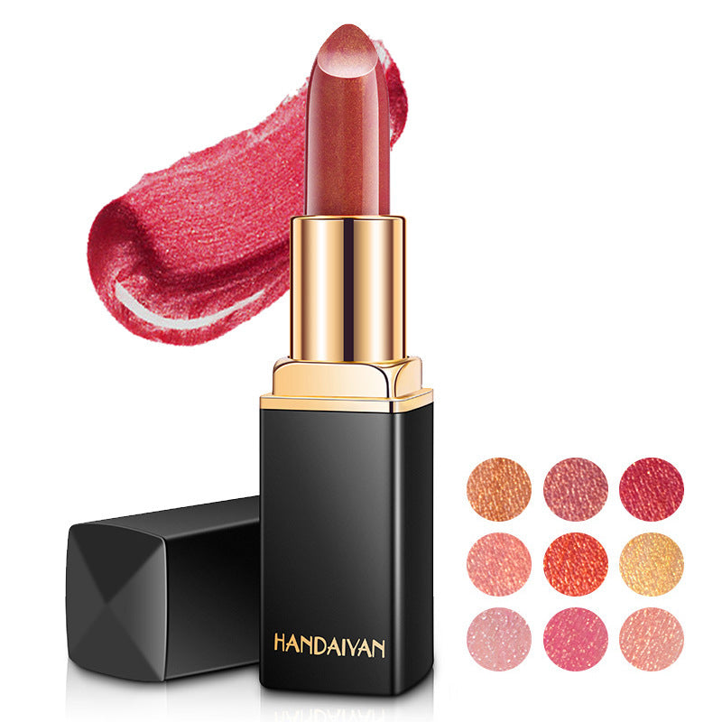 Rouge à Lèvres Métallique Brillant - Couleur Perle avec Changement de Température