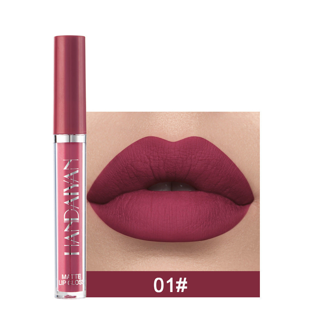 Gloss à Lèvres Mat Non-collant, Rouge à Lèvres Liquide Mat Résistant