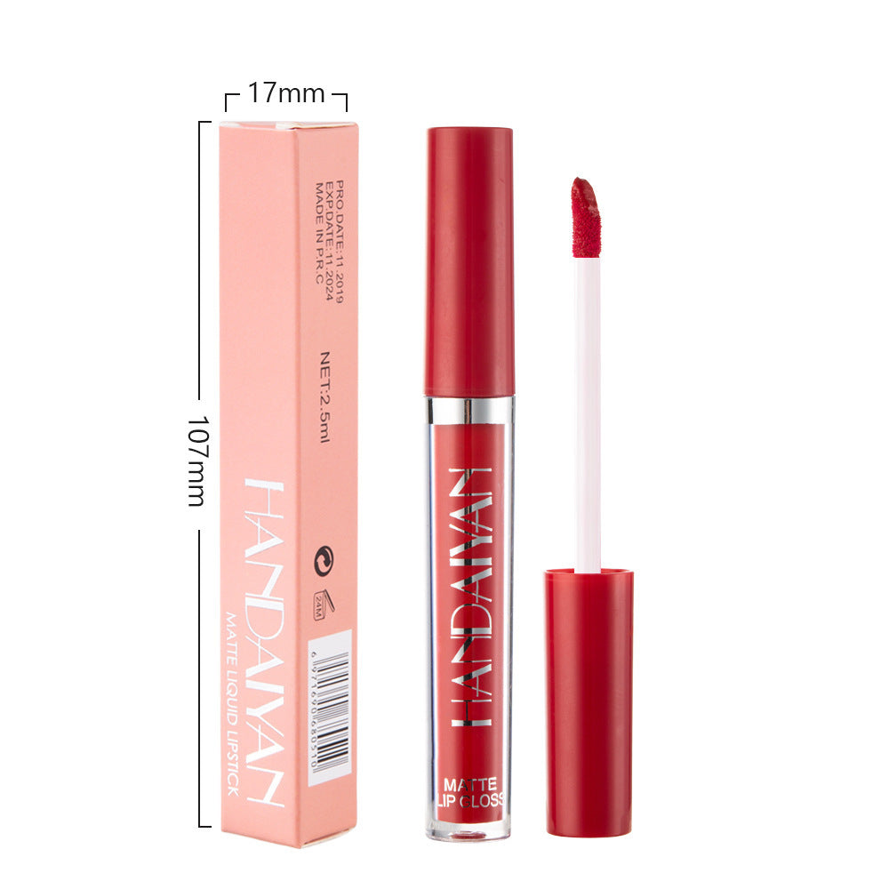 Gloss à Lèvres Mat Non-collant, Rouge à Lèvres Liquide Mat Résistant