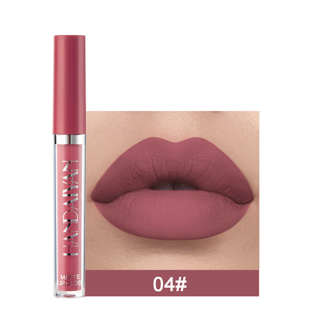 Gloss à Lèvres Mat Non-collant, Rouge à Lèvres Liquide Mat Résistant