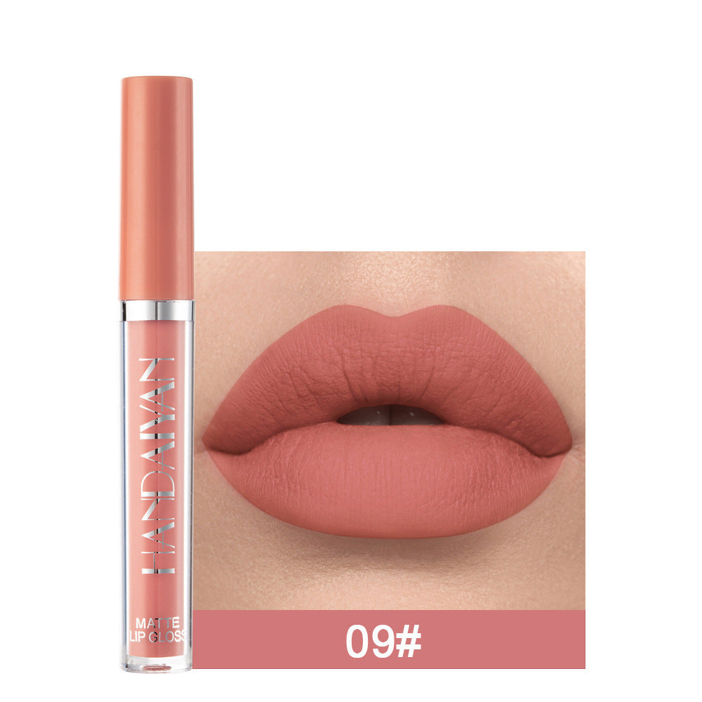 Gloss à Lèvres Mat Non-collant, Rouge à Lèvres Liquide Mat Résistant