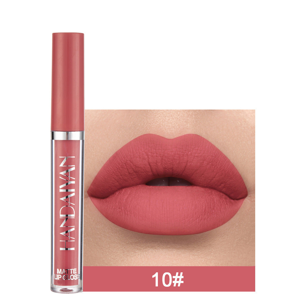 Gloss à Lèvres Mat Non-collant, Rouge à Lèvres Liquide Mat Résistant