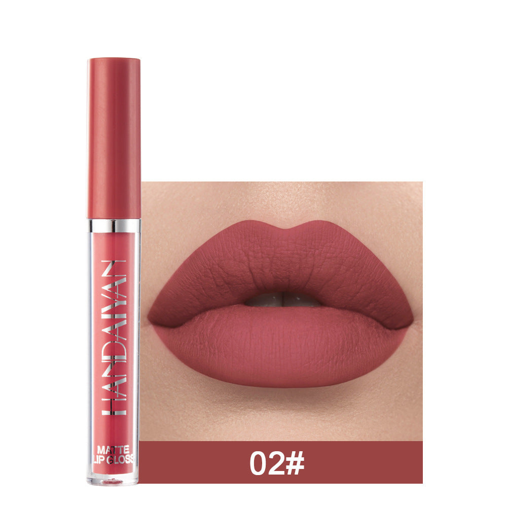 Gloss à Lèvres Mat Non-collant, Rouge à Lèvres Liquide Mat Résistant