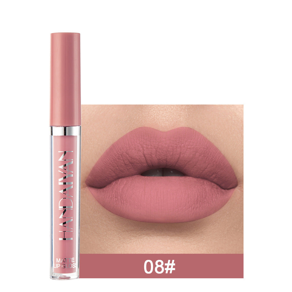 Gloss à Lèvres Mat Non-collant, Rouge à Lèvres Liquide Mat Résistant