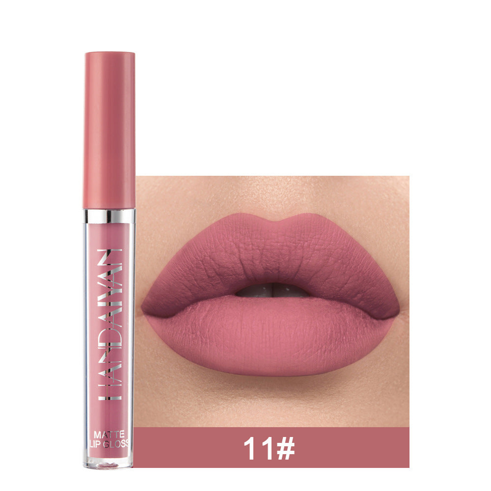 Gloss à Lèvres Mat Non-collant, Rouge à Lèvres Liquide Mat Résistant