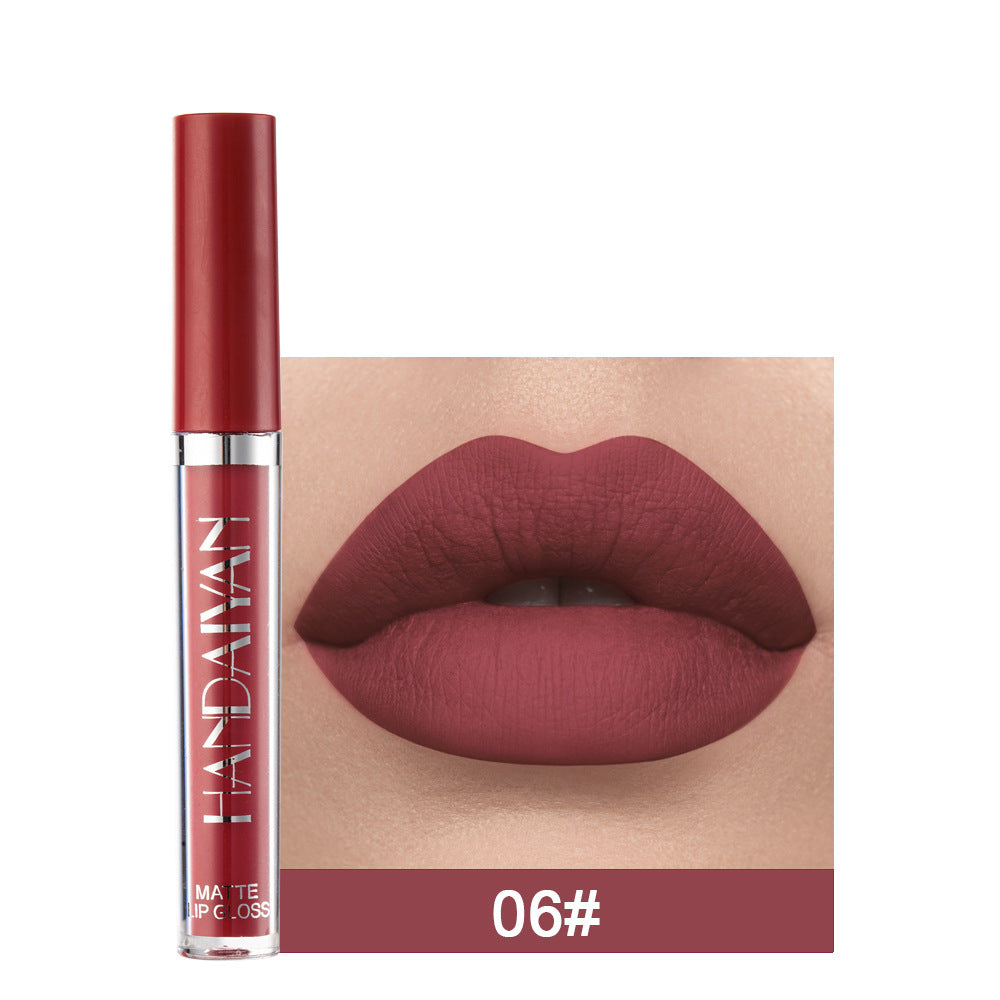 Gloss à Lèvres Mat Non-collant, Rouge à Lèvres Liquide Mat Résistant