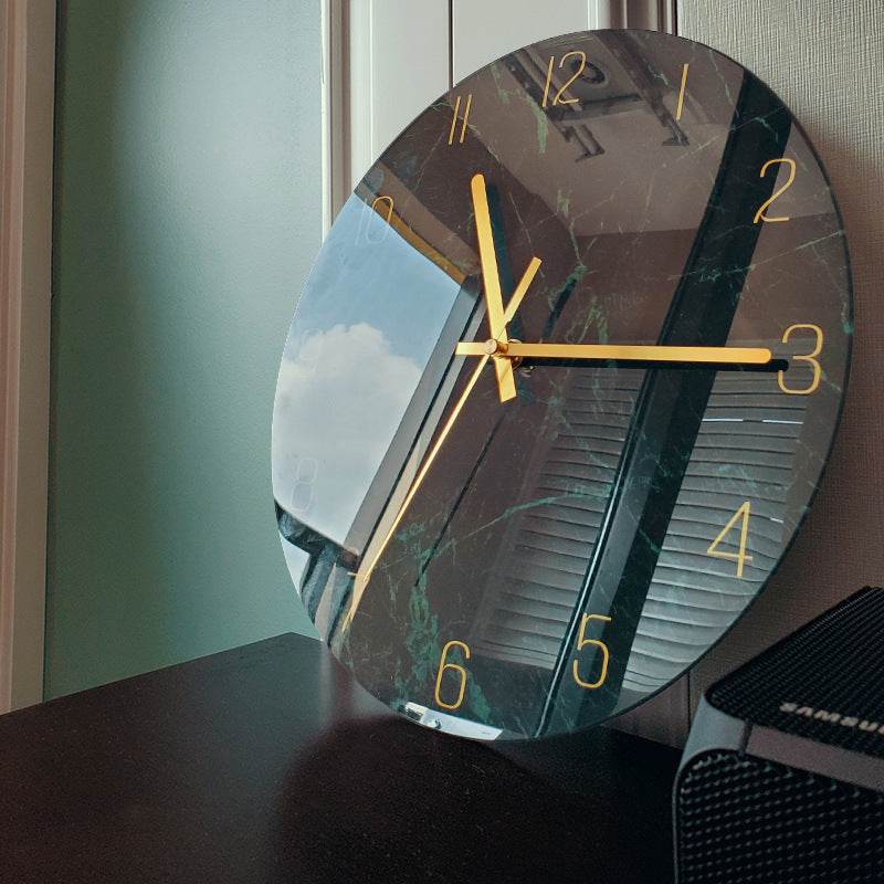 Horloge Murale Silencieuse en Verre de Luxe - Allomarc.com