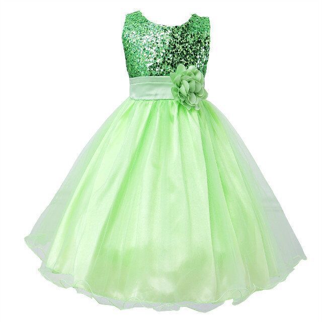 Robe à Sequins pour Fille de Fleurs - Robe de Mariage Princesse