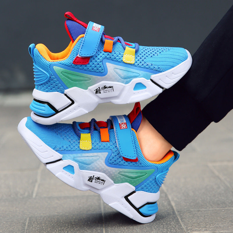 Baskets en Tricot Volant pour Enfants, Sneakers Casual pour Garçons