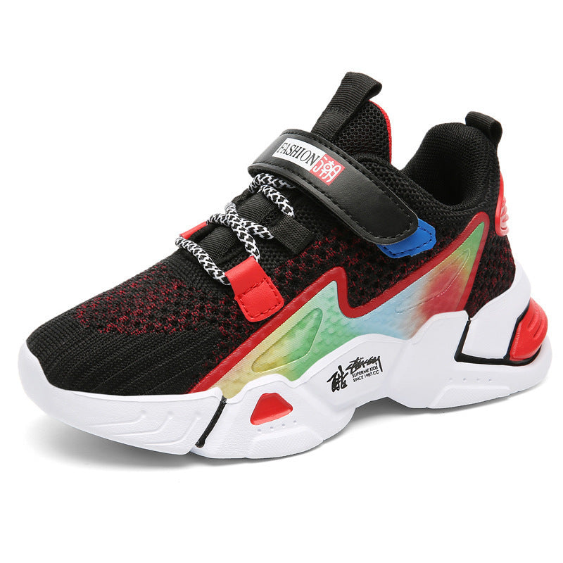 Baskets en Tricot Volant pour Enfants, Sneakers Casual pour Garçons