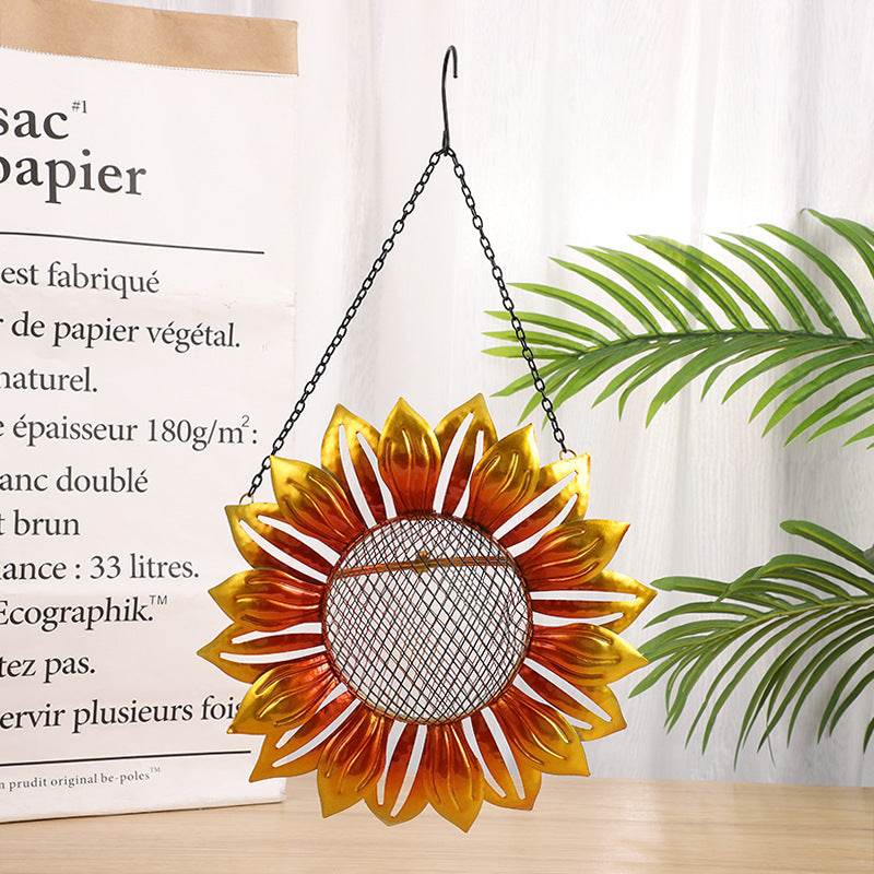 Feeder à oiseaux en fer forgé en forme de fleur - Allomarc.com
