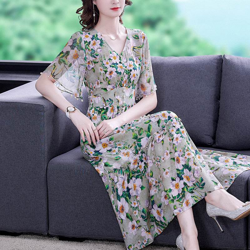 Robe en Soie Femme Été Haut de Gamme - Allomarc.com